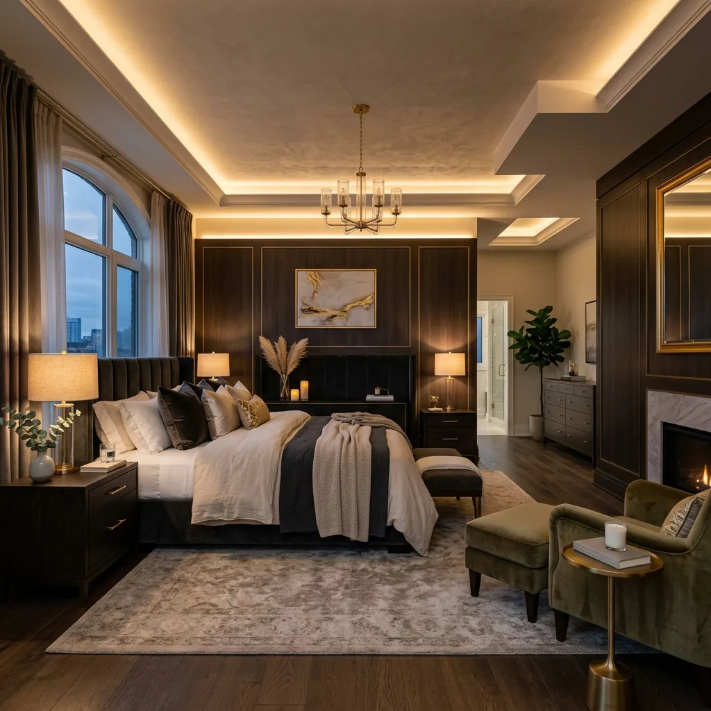 Teak Wood Master Bedroom